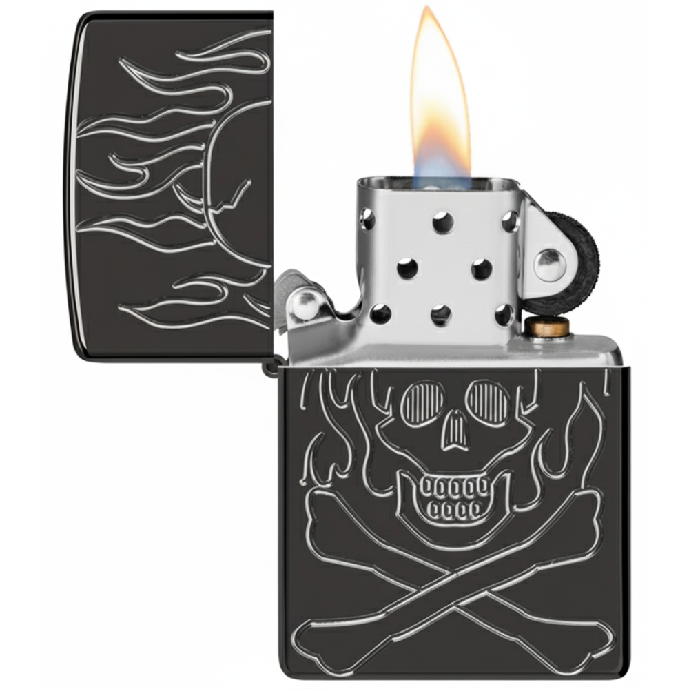 Zippo Flaming Skull Design Lighter