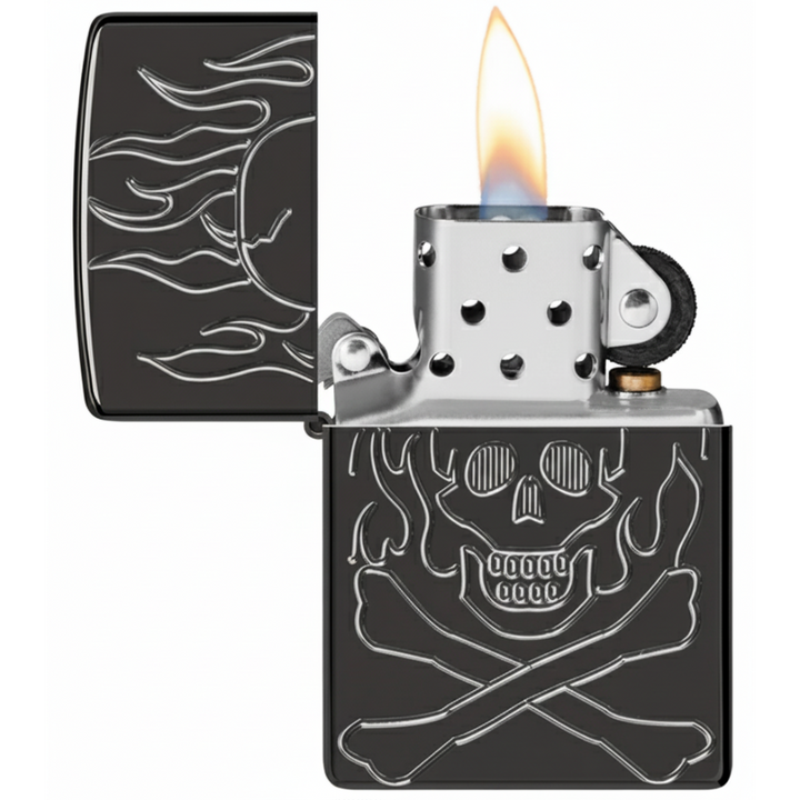 Zippo Flaming Skull Design Lighter
