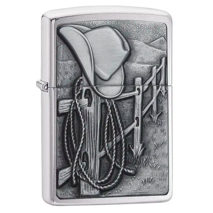 Zippo-Feuerzeug – Cowboy-3D-Motiv
