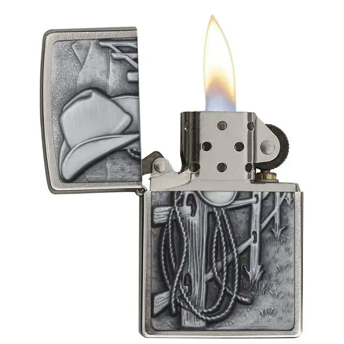 Zippo-Feuerzeug – Cowboy-3D-Motiv