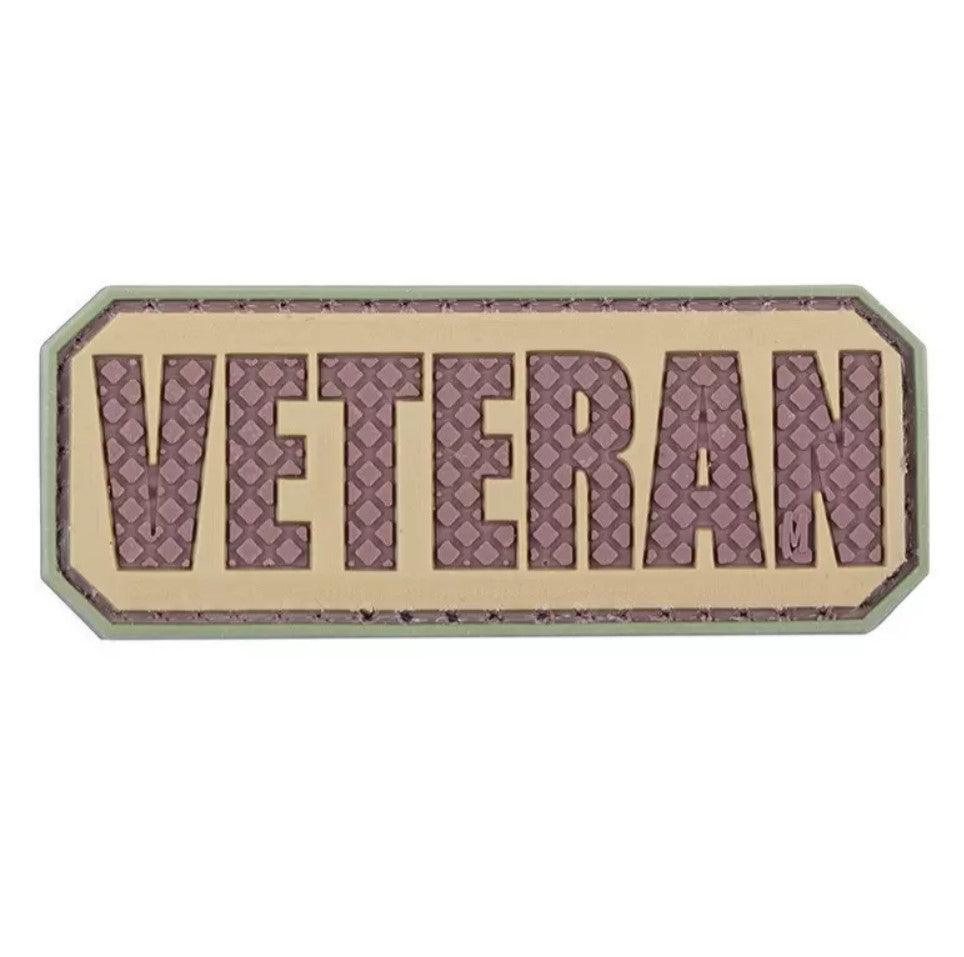 3D Patch - Veteran - PVC Oliven/Tan - Game-On.no