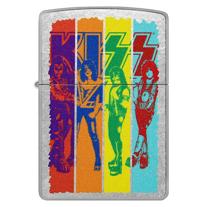Zippo - KISS "Striped" Design - Street Chrome Lighter