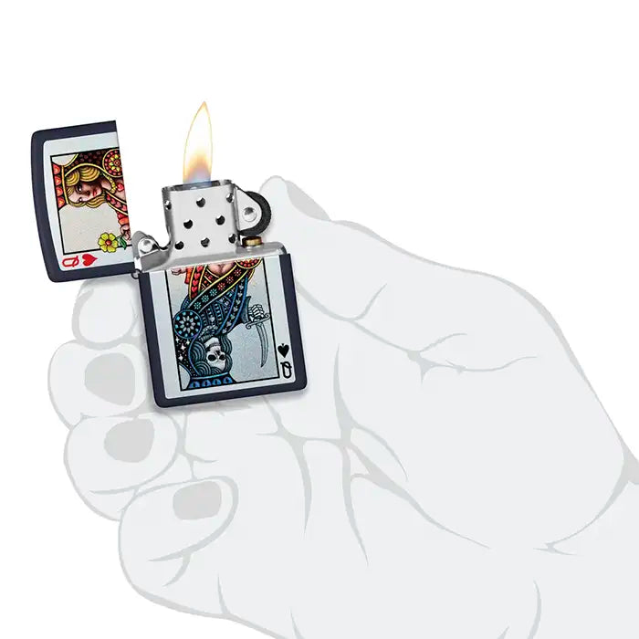 Zippo-Feuerzeug – Herzkönigin-Design