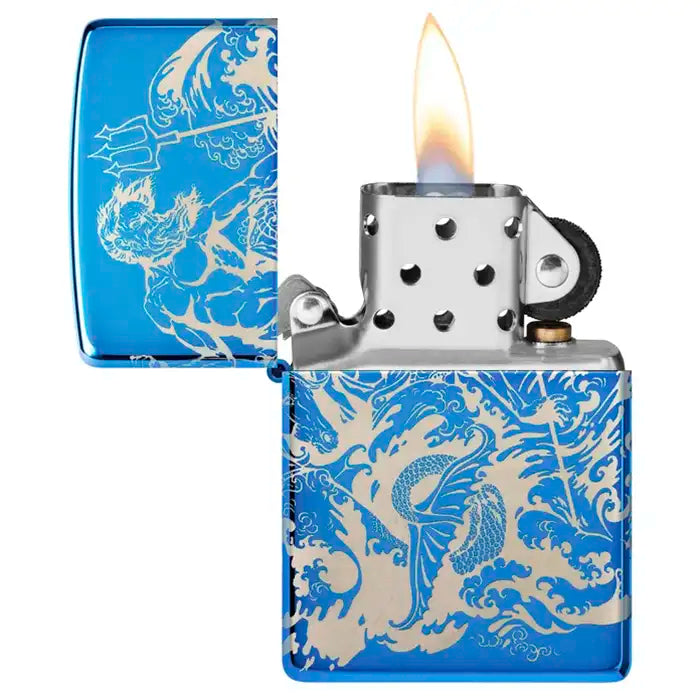 Zippo-Feuerzeug – Poseidon Atlantis Design