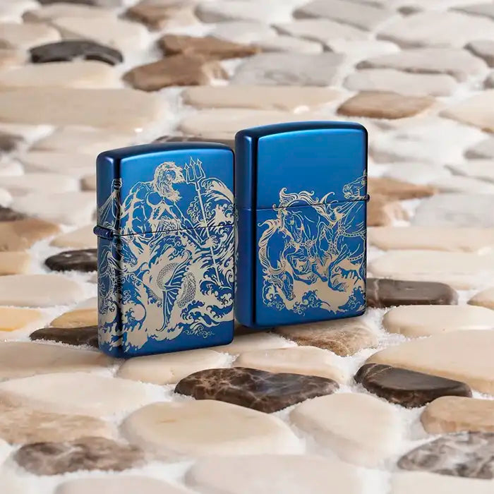 Zippo-Feuerzeug – Poseidon Atlantis Design