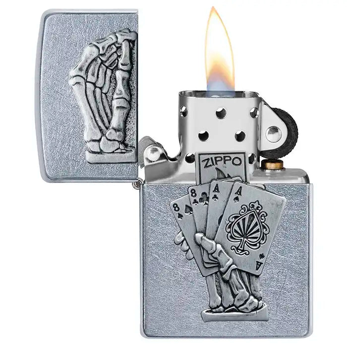 Zippo Lighter - 3D Dead Man's Hand Design