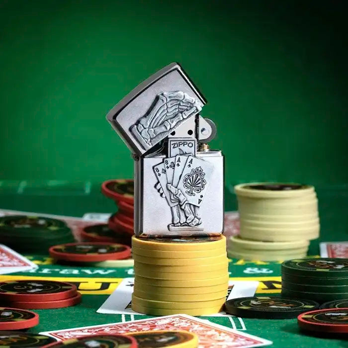 Zippo Lighter - 3D Dead Man's Hand Design