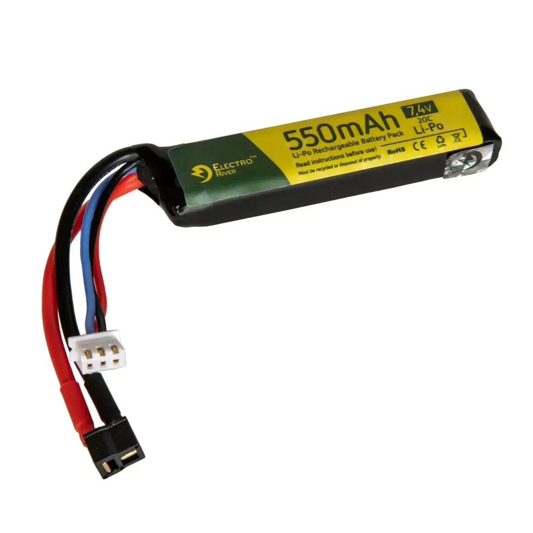 7.4V LiPo Batteri til AEP med Mosfet - 550mAh Mini-Dean - Game-On.no