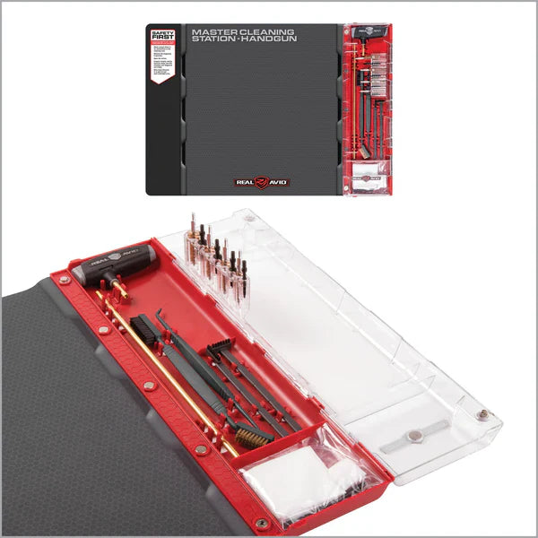 Real Avid – Master Handgun Maintenance Station – Matte und Reinigungsset