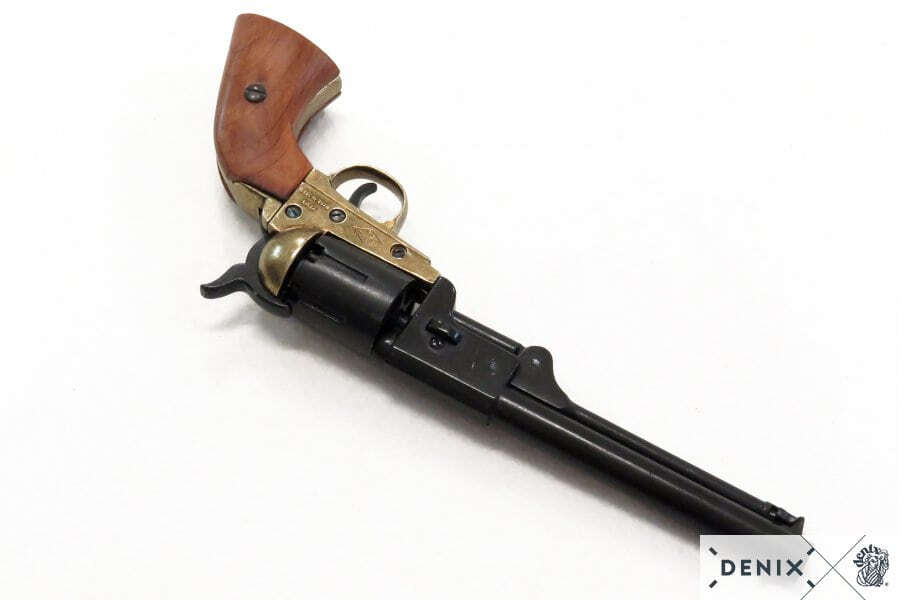 Denix - American Navy Revolver 1851 Replika – Klassisk Borgerkrigsrevolver i Metall og Tre