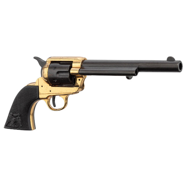 Nachbildung des Peacemaker 7,5 Revolvers von 1873 – Schwarz/Gold