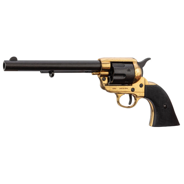 Nachbildung des Peacemaker 7,5 Revolvers von 1873 – Schwarz/Gold