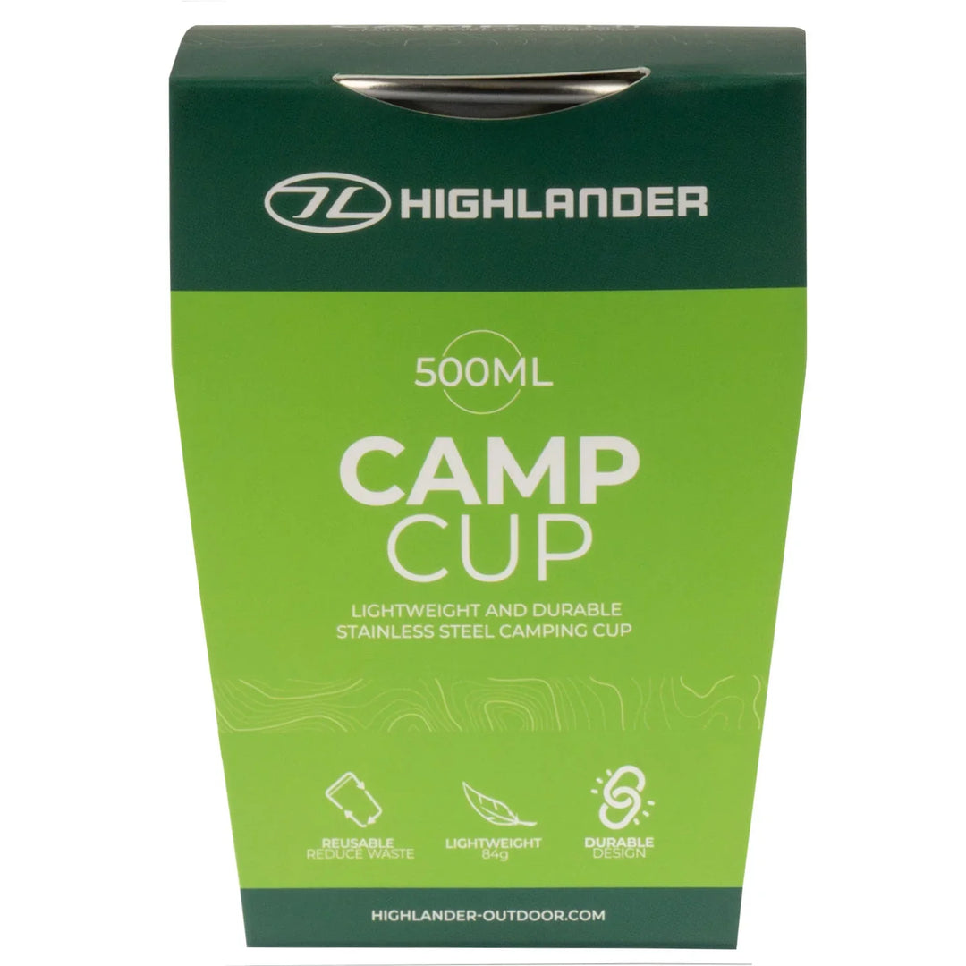 Stainless Steel Camping Drinking Cup - 500ml