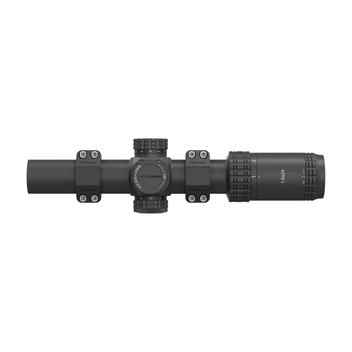 VictOptics S6 1-6x24 LPVO med AR-montasje - Sort - ovenfra