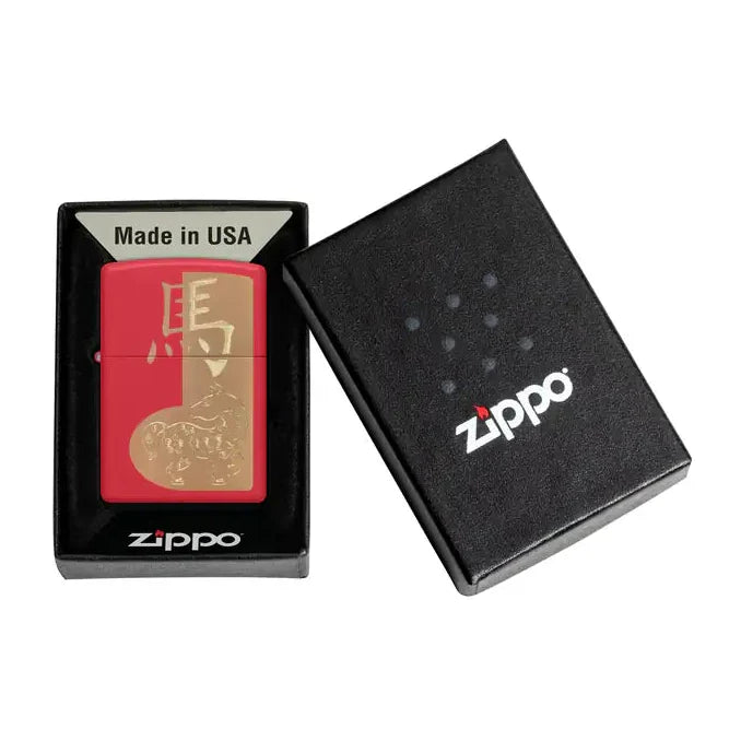 Zippo – Motiv „Jahr des Pferdes 2026“ – Feuerzeug