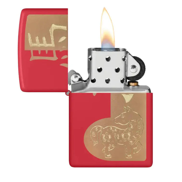 Zippo – Motiv „Jahr des Pferdes 2026“ – Feuerzeug