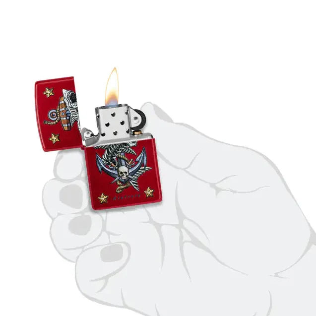 Zippo - Rietveld® Anchor Motiv - Candy Red Lighter