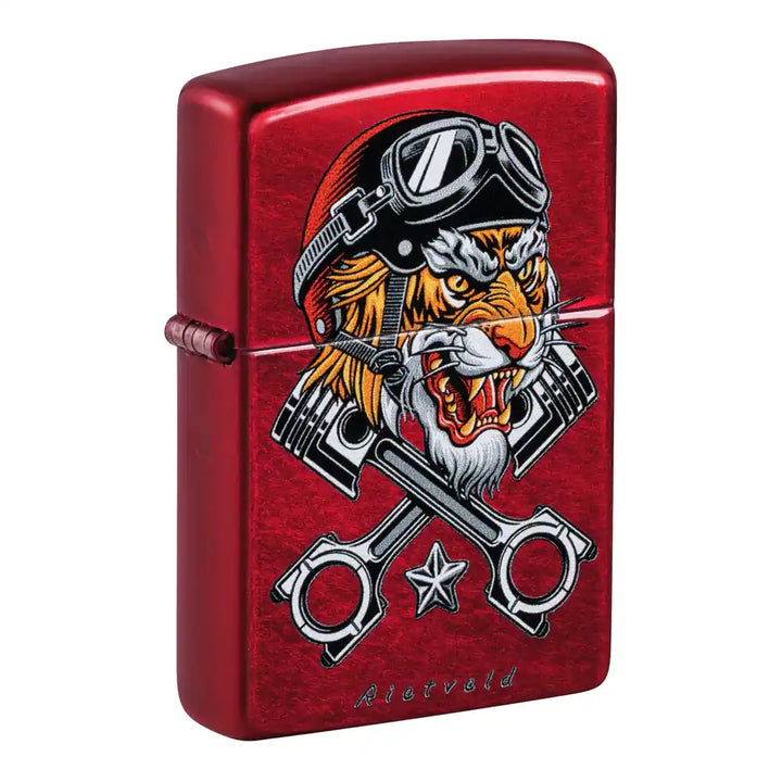 Zippo - Rietveld® Tiger Motiv - Candy Red Lighter