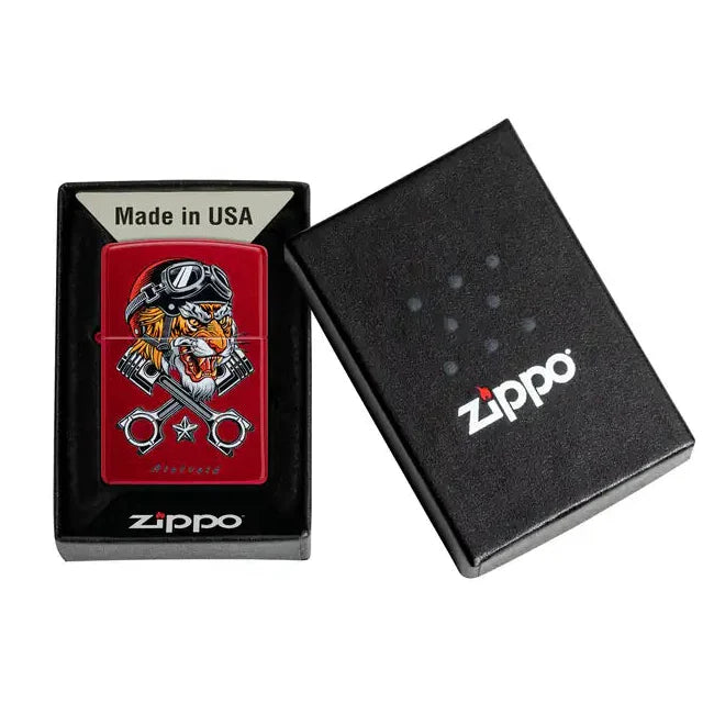 Zippo - Rietveld® Tiger Motiv - Candy Red Lighter