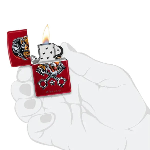 Zippo - Rietveld® Tiger Motiv - Candy Red Lighter