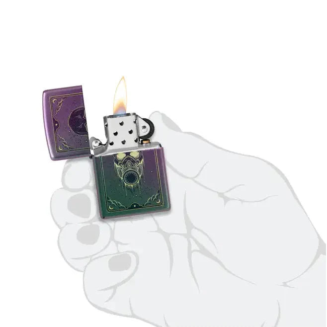 Zippo - Gas Mask Motif - Iridescent Lighter