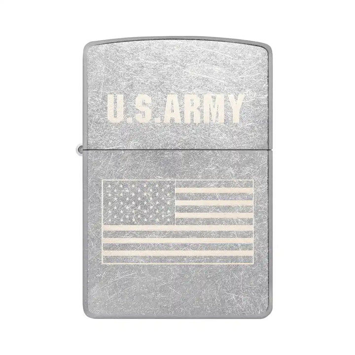 Zippo - U.S.  Army® Flaggenmotiv - Street Chrome Feuerzeug