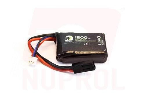 Batteri Li-Po 7.4V - 1200mAh 30C - PEQ15 Micro Type - gameon.eu