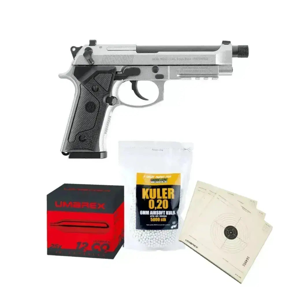 Beretta M9A3 FM INOX Co2 - Pakkesett - Game-On.no