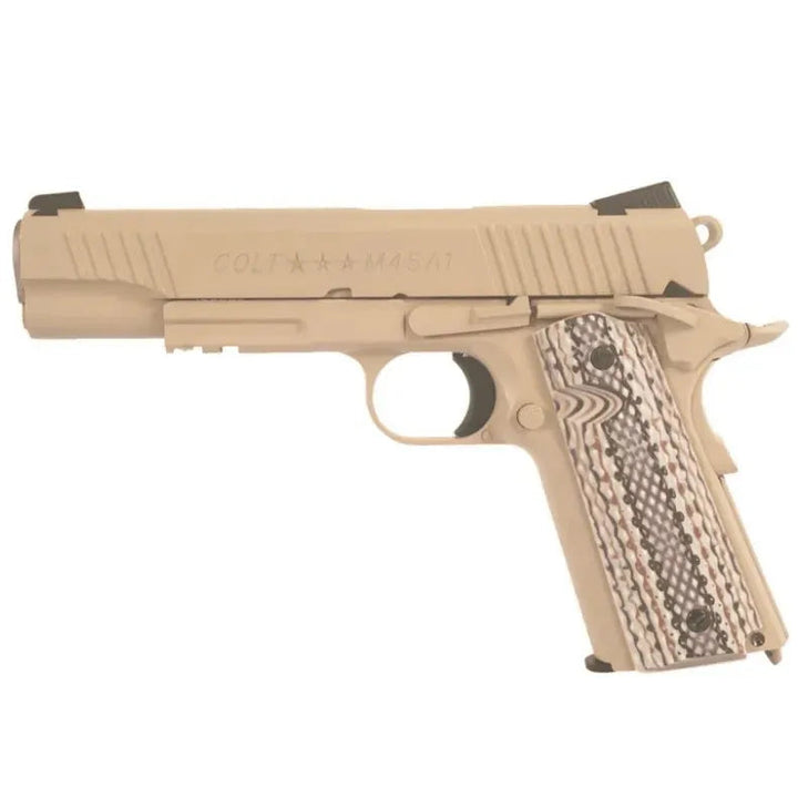 Colt M1911 M45A1 TAN - Co2 drevet Softgun med Blowback - Game-On.no