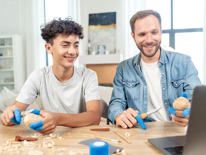 DIY09 Familie Treskjæresett - 2stk Kniver - Alt du trenger inkludert! - Game-On.no