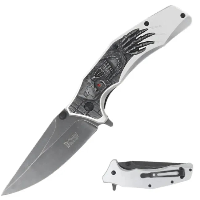 EDC Skull Foldekniv med Belteklips - Game-On.no