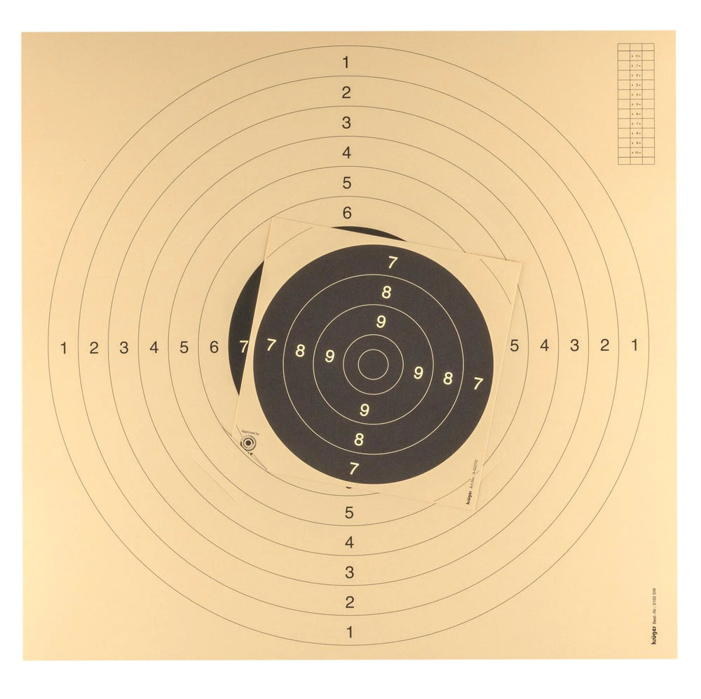 FFT og ISSF Godkjente Pistol Blinker - 55cm x 53cm - 100stk - Game-On.no