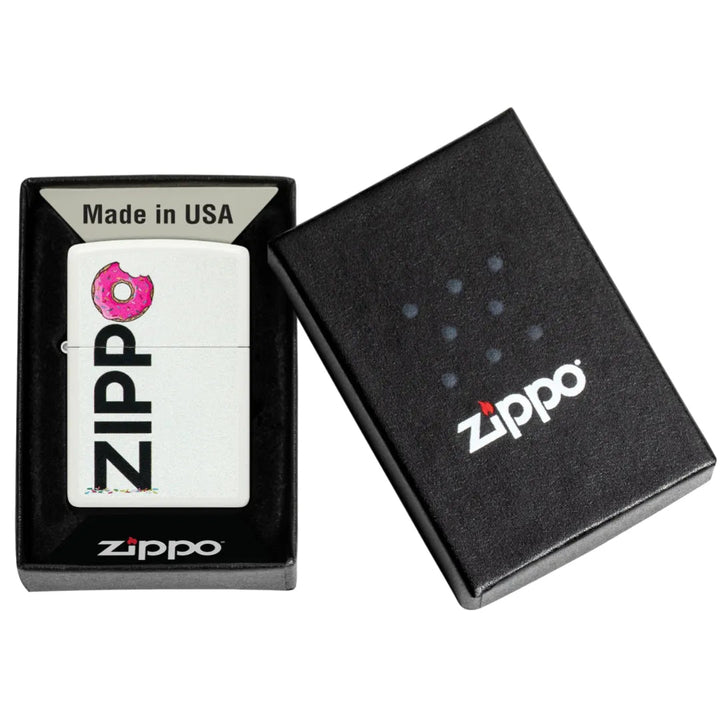Frosted Doughnut Zippo Motiv - Game-On.no