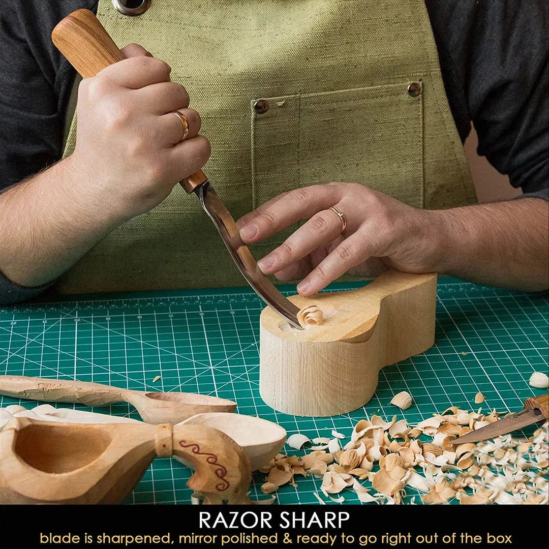 G7L/20 - Halvrundt Stemjern - Karbonstål Uthulingsjern - Game-On.no