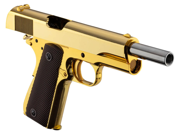 GE - 1911 Full Gold Edition - Gassdrevet Softgunpistol med Blowback - Game-On.no