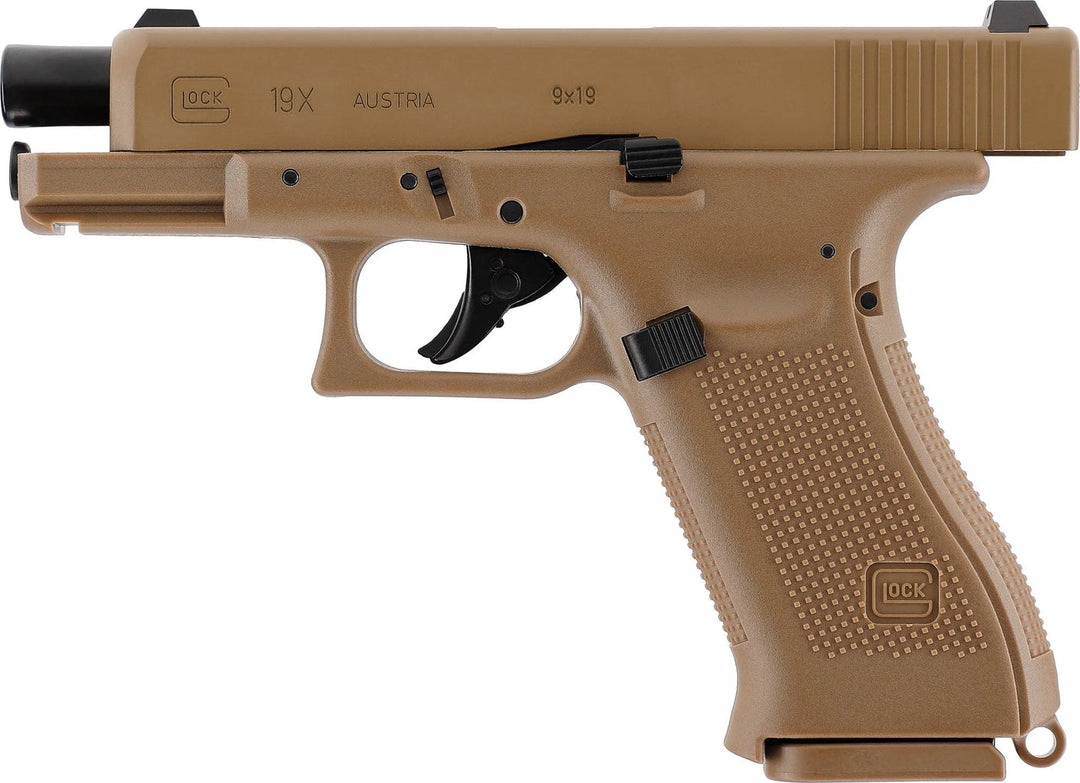 Glock 19X Coyote - 4.5mm Luftpistol med Blowback - gameon.eu