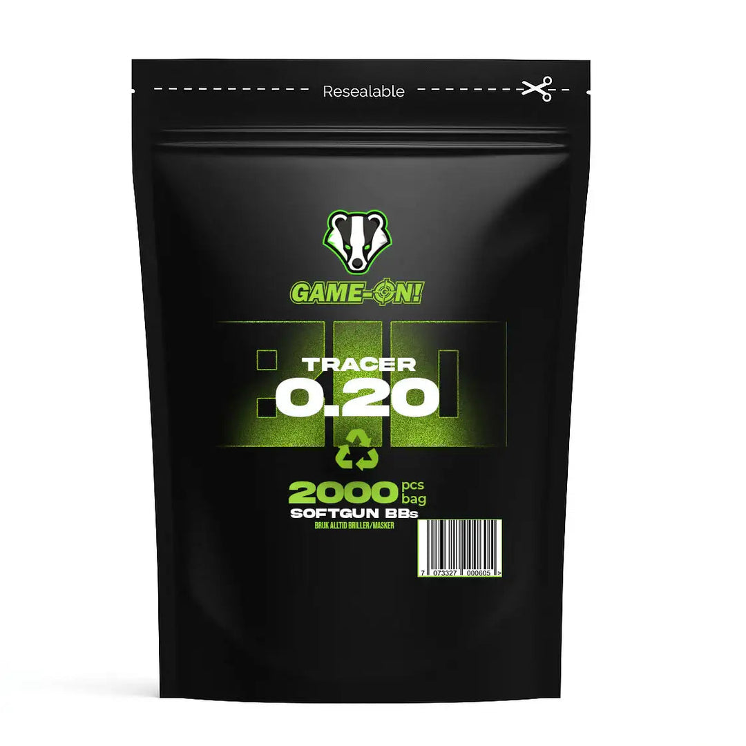 GO! Grønne BIO Tracer Kuler EN13432 - 0.20g - 2000stk - Game-On.no