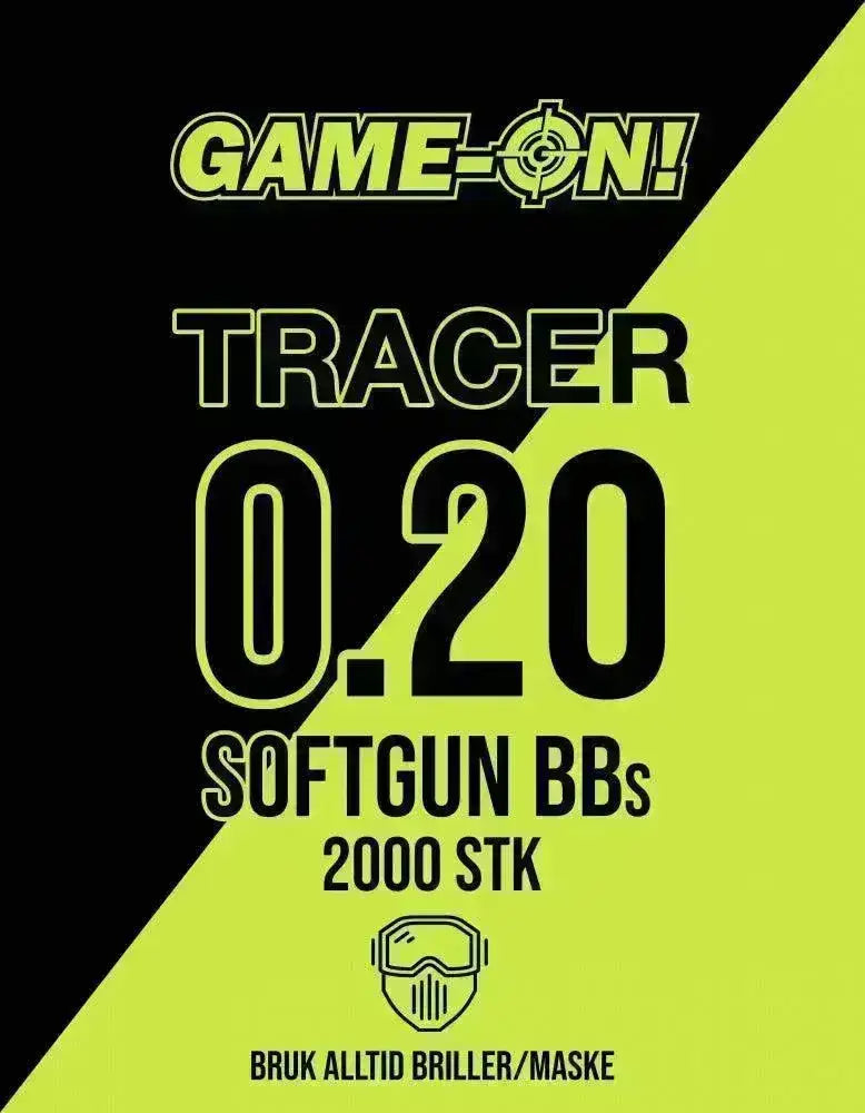 GO! Grønne Tracer Kuler - 0.20g - 2000stk - Game-On.no