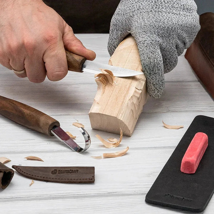 Knivsett med Skinnetui - Skjekniv Spikkekniv - Game-On.no