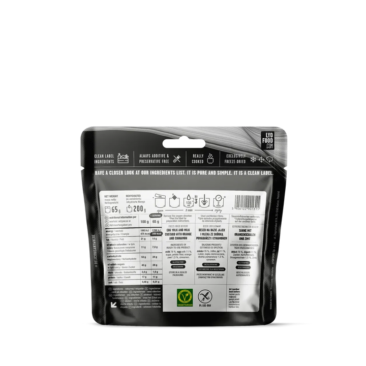 LYOFOOD Crema Catalana – Frysetørket spansk dessert med melk og appelsinskall - Game-On.no