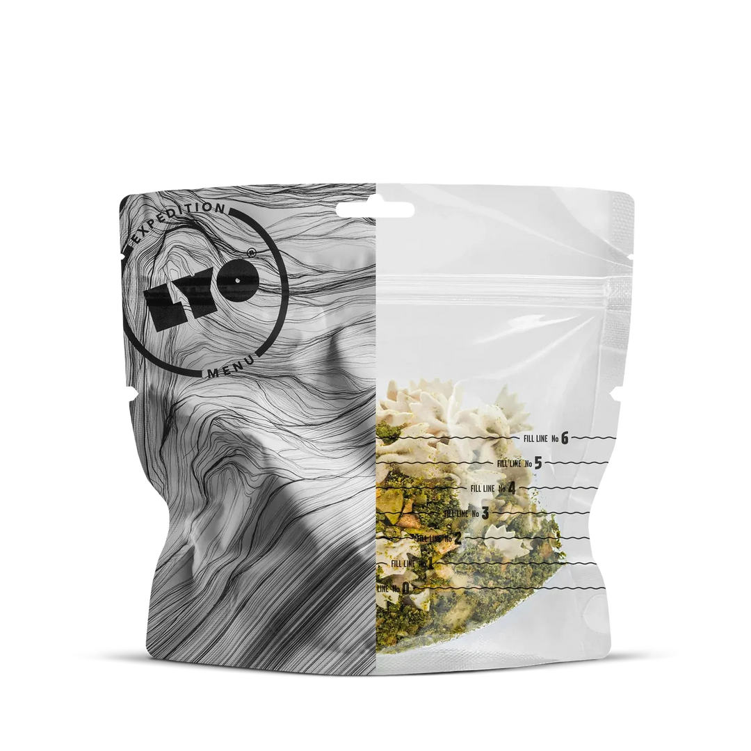 LYOFOOD Farfalle med spinat og gorgonzola – Pastamiddag for tur og ekspedisjon - Game-On.no