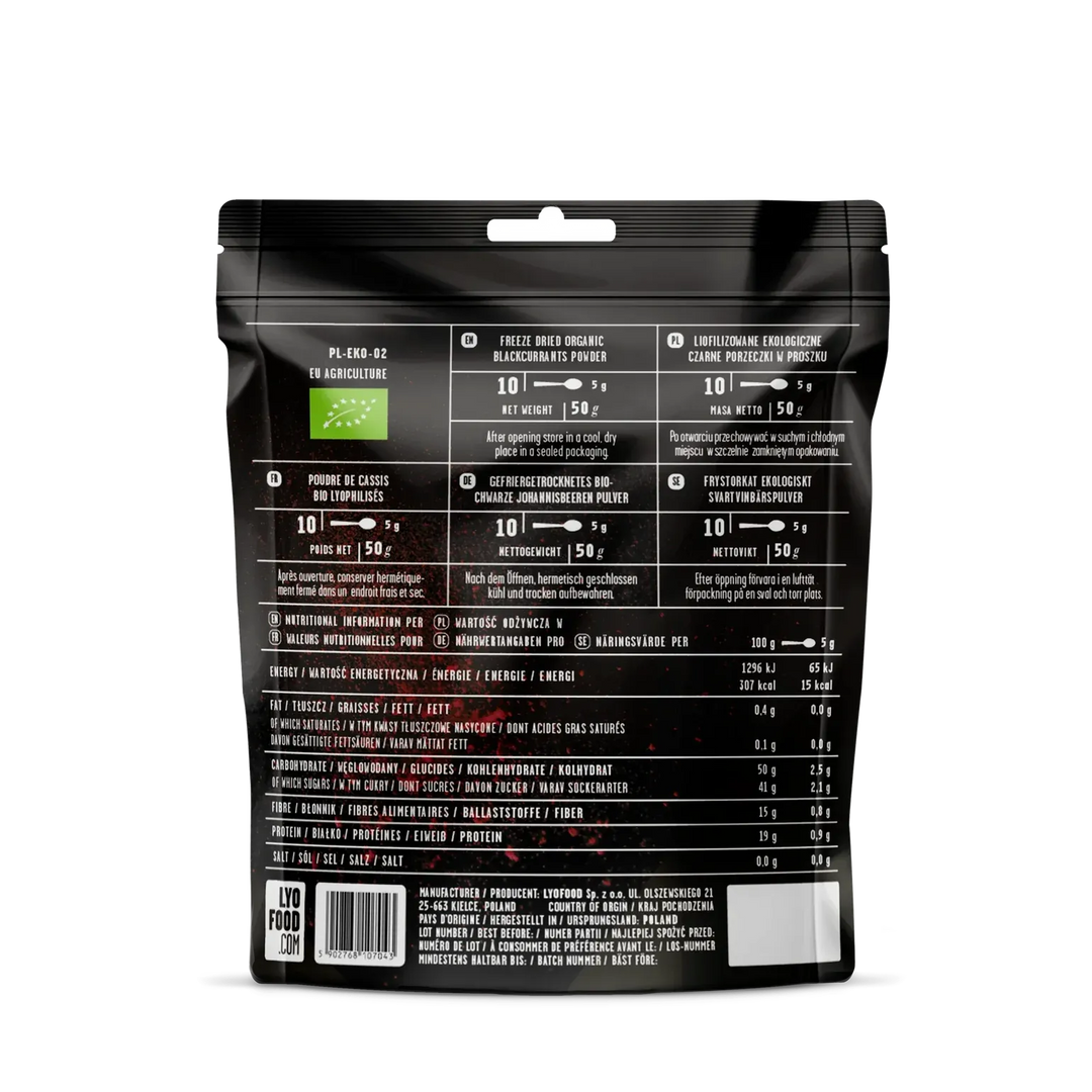 LYOFOOD Økologisk Solbærpulver – Superfrukt til smoothie, grøt og baking - Game-On.no