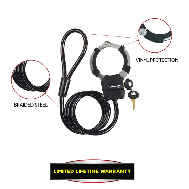 MasterLock - Street Cuff® Kabellås til EL-Sparkesykkel / Sykkel - Game-On.no