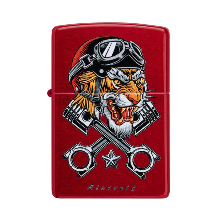 Zippo - Rietveld® Tiger Motiv - Candy Red Lighter