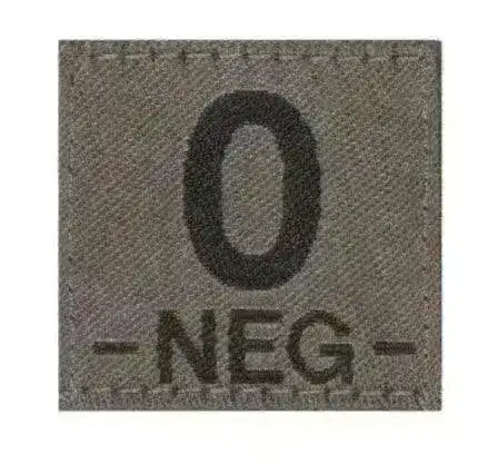 Patch - Blodtype 0- Borrelås - Type 0 Negativ - Game-On.no