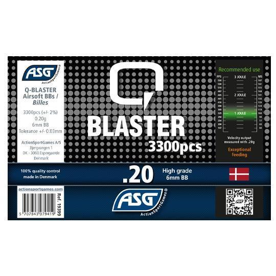 Q-Blaster Softgunkuler - 0.20g - 3300stk - gameon.eu