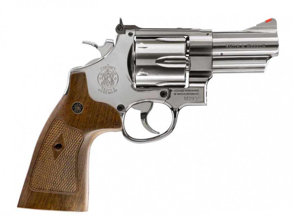 S&W - M29 3 CO2 Drevet - 4.5mm BB Revolver - Blå Polert - Game-On.no