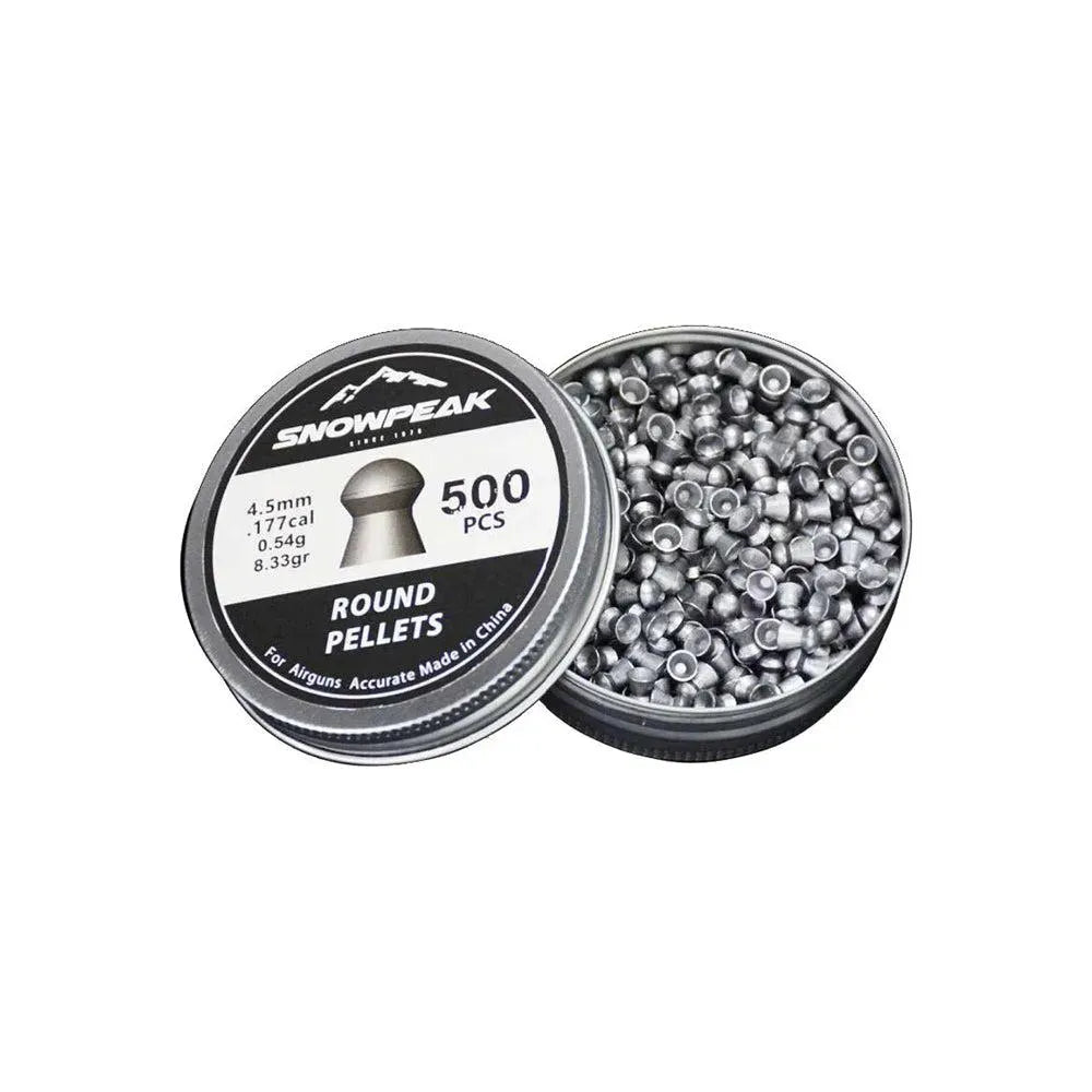 Snowpeak - 4.5mm Round Pellets til Luftvåpen - 500stk - Game-On.no