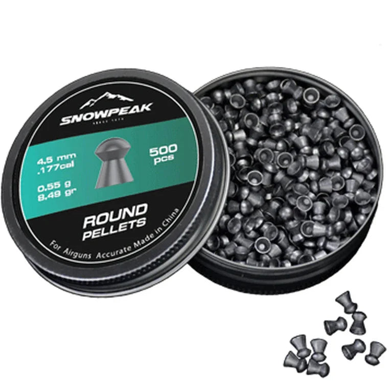 Snowpeak - 4,5 mm runde Pellets zu <tc>Luftgewehre</tc> - 500 Stück