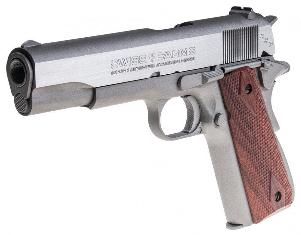 Swiss Arms - 1911 Seventies Luftpistol med Blowback - 4.5mm BB - Game-On.no